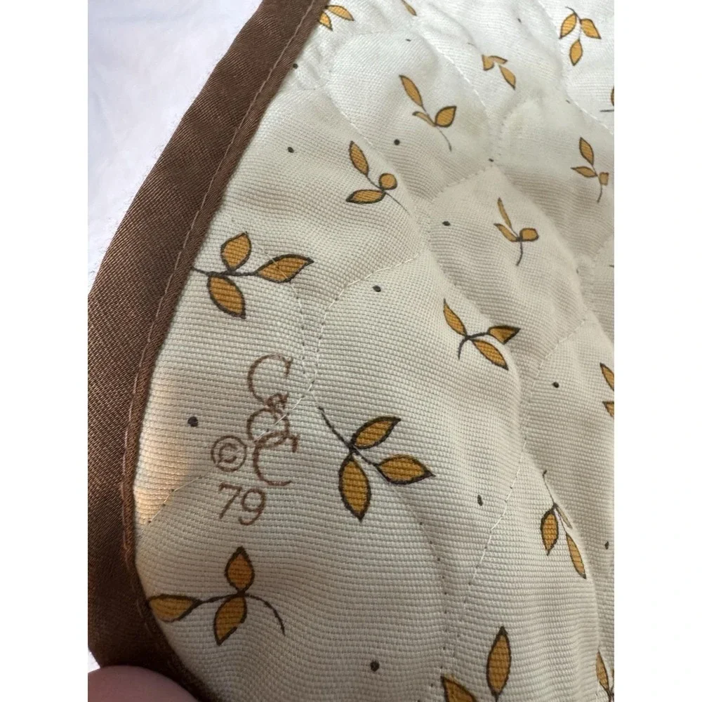 Vintage Half Apron Retro Ambrosia Apple Floral CSC 1979 Homesteading Ties